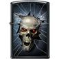 Zippo Lighter - Skull Broken Glass Black Matte - Lighter USA