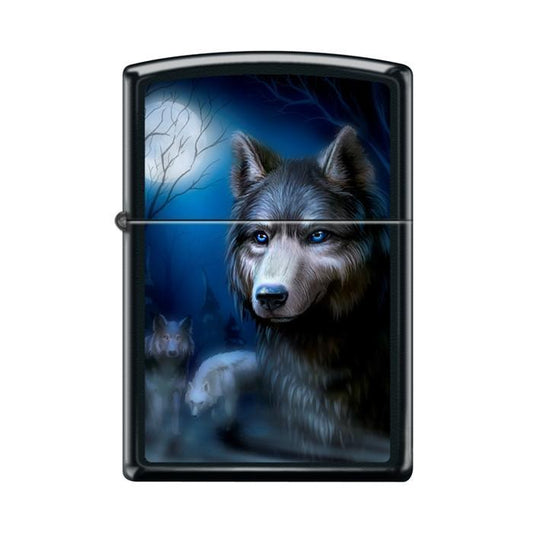 Zippo Lighter - Pack of Wolves Black Matte - Lighter USA