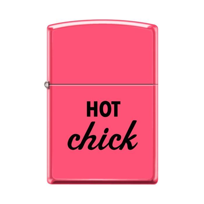 Zippo Lighter - Hot Chick Neon Pink - Lighter USA