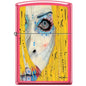 Zippo Lighter - Neal Taylor Painted Face Neon Pink - Lighter USA