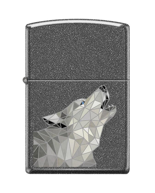 Zippo Lighter - Howling Polygonal Wolf - Lighter USA