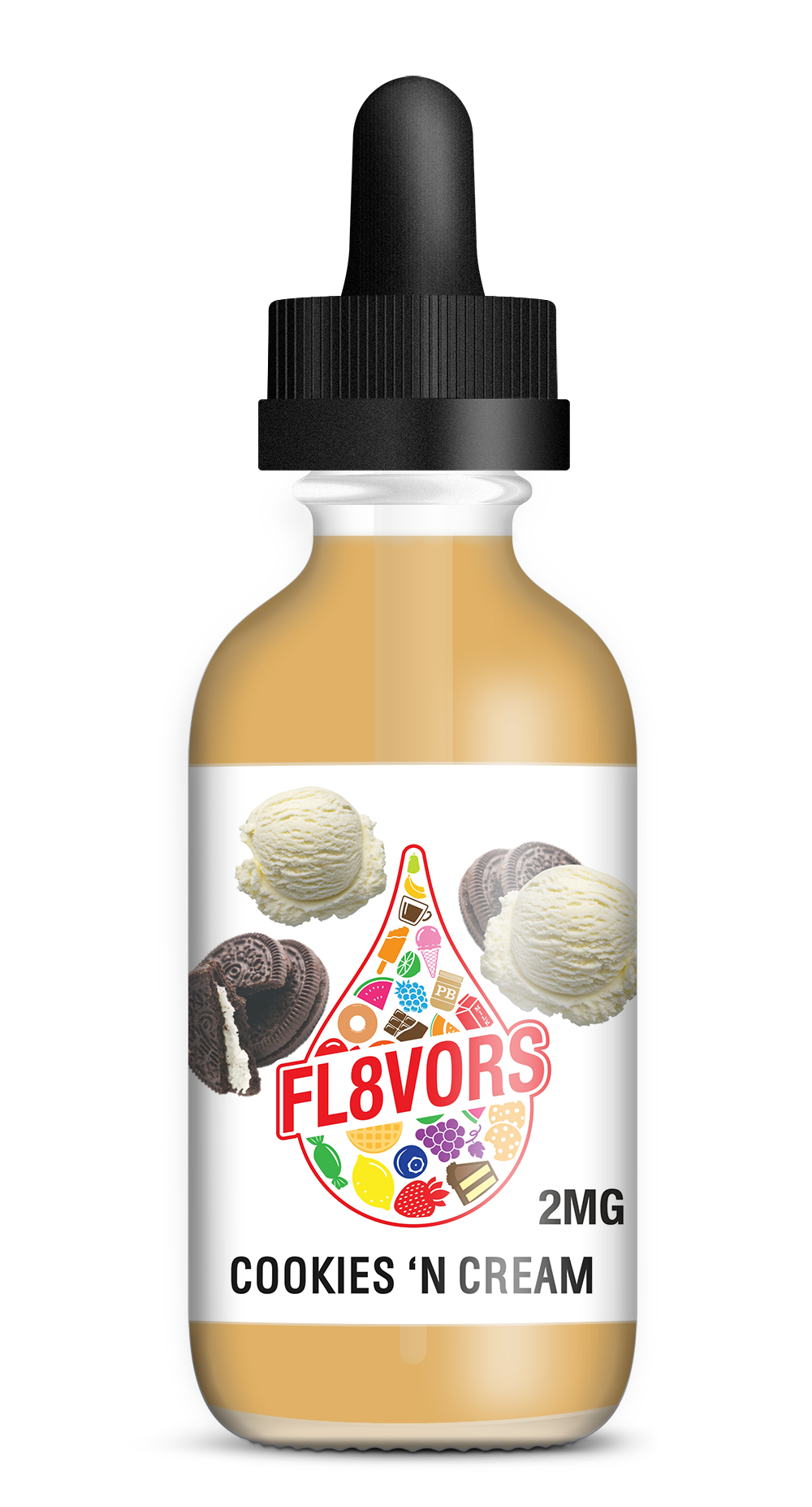 FL8VORS 60ml Vape Juice - Cookies & Cream