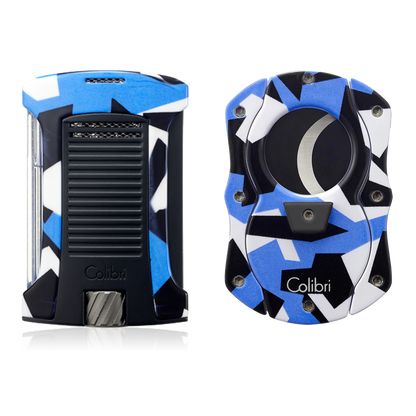 Colibri Daytona Lighter & Quasar Cigar Cutter Gift Set - Camo - Lighter USA