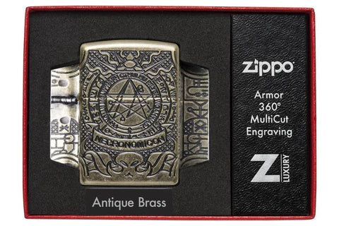 Armor® Antique Brass Book of the Dead Armor® Antique Brass Book of the Dead Zippo - Lighter USA