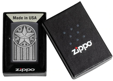 Zippo Lighter -  American Metal Emblem Zippo Lighter -  American Metal Emblem Zippo - Lighter USA