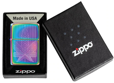 Zippo Lighter - Multi Color Cannabis Zippo Lighter - Multi Color Cannabis Zippo - Lighter USA