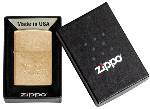 Zippo Lighter - Stamped Cannabis Zippo Lighter - Stamped Cannabis Zippo - Lighter USA