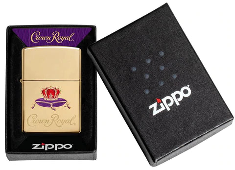 Zippo Lighter -  Crowned Crown Royal Zippo Lighter -  Crowned Crown Royal Zippo - Lighter USA