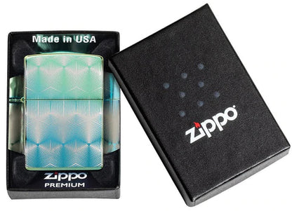 Zippo Lighter - Teal Pattern Zippo Lighter - Teal Pattern Zippo - Lighter USA