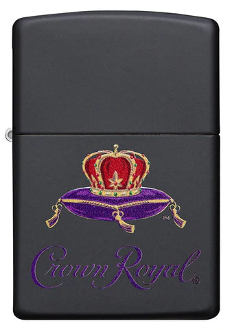 Zippo Lighter - Crowned Crown Royal Black Matte Zippo Lighter - Crowned Crown Royal Black Matte Zippo - Lighter USA