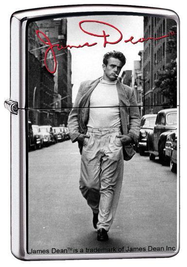 Zippo Lighter - James Dean Street High Polish Chrome - Lighter USA