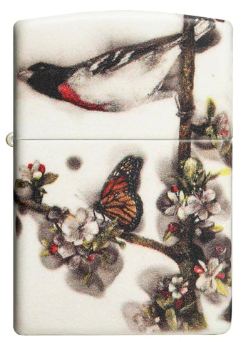 Zippo Lighter -  Spazuk Bird and Beautiful Monarch Butterflies Zippo Lighter -  Spazuk Bird and Beautiful Monarch Butterflies Zippo - Lighter USA