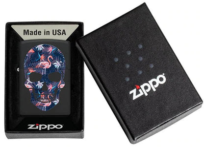 Zippo Lighter - Flamingo Skull Zippo Lighter - Flamingo Skull Zippo - Lighter USA