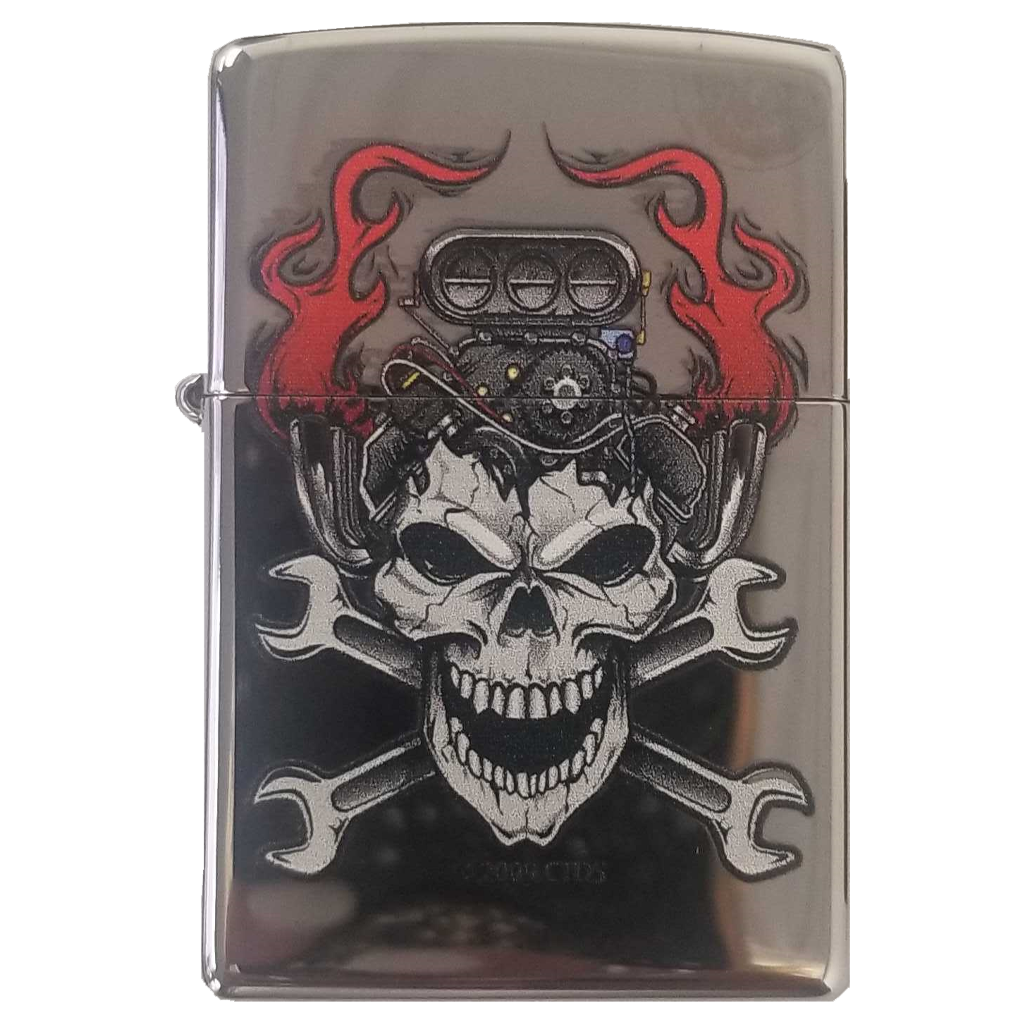 Zippo Lighter - Skull w/ Wrench - Lighter USA