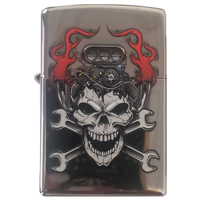 Zippo Lighter - Skull w/ Wrench - Lighter USA