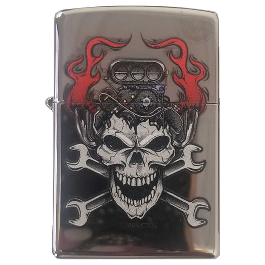 Zippo Lighter - Skull w/ Wrench - Lighter USA