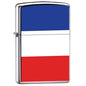 Zippo Lighter - Flag of France High Polish Chrome - Lighter USA