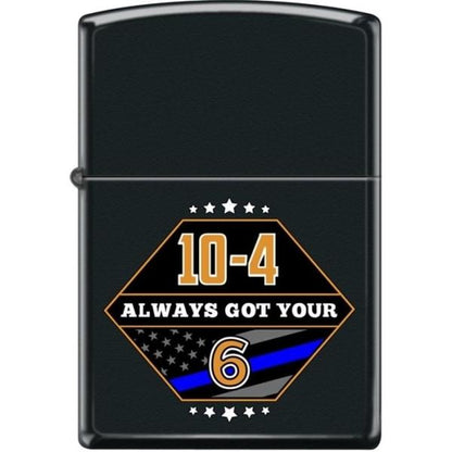 Zippo Lighter - Always Got Your 6 Black Matte - Lighter USA