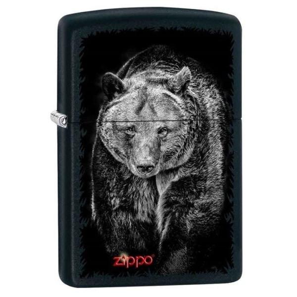 Zippo Lighter - Bear Black Matte - Lighter USA