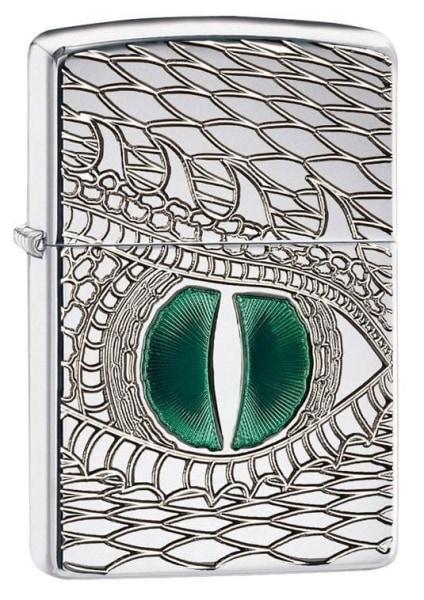 Zippo Lighter - Dragon Eye High Polish Armor - Lighter USA