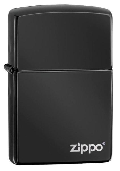 Zippo Lighter - Ebony w/Zippo Logo - Lighter USA