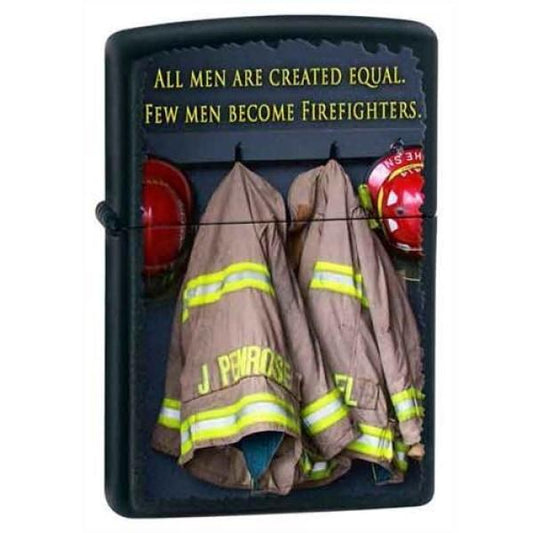 Zippo Lighter - Few Become Firefighters Black Matte - Lighter USA