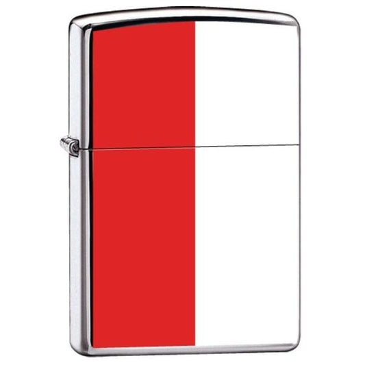 Zippo Lighter - Flag of Poland High Polish Chrome - Lighter USA