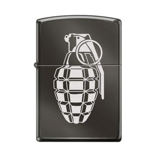 Zippo Lighter - Grenade Black Ice - Lighter USA