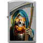 Zippo Lighter - Grim Reaper Brushed Chrome - Lighter USA