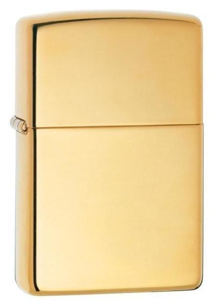 Zippo Lighter - High Polish Brass w/o Engraving - Lighter USA