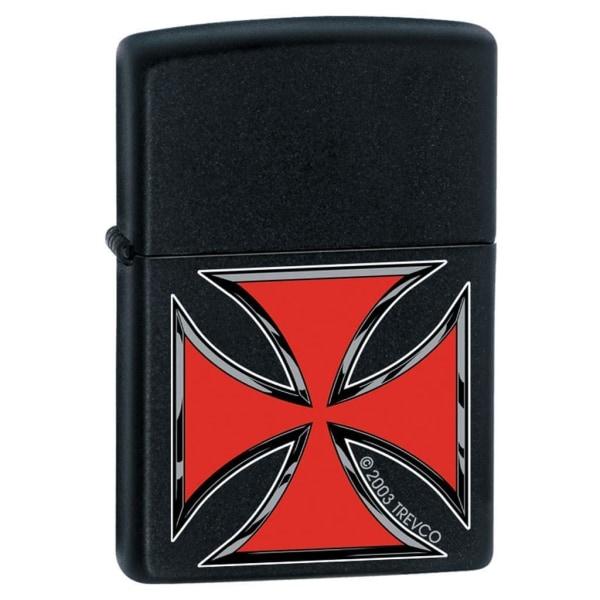 Zippo Lighter - Iron Cross Black Matte - Lighter USA