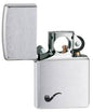 Zippo Lighter - Pipe Lighter Brushed Chrome - Lighter USA