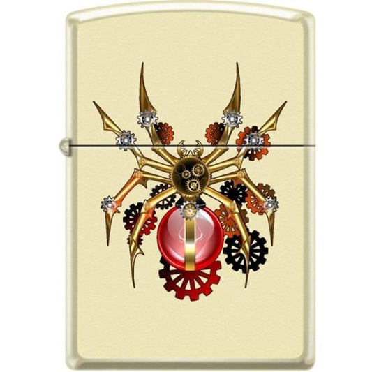 Zippo Lighter - Spider Steampunk Creme Matte - Lighter USA