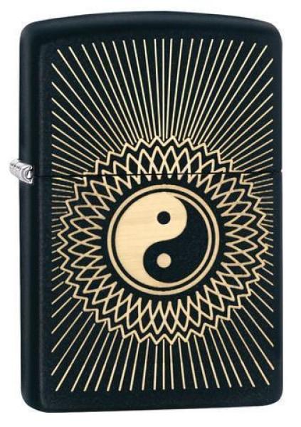 Zippo Lighter - Yin And Yang Black Matte - Lighter USA