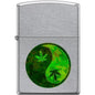 Zippo Lighter - Ying Yang Pot Leaf Pipe Lighter Street Chrome - Lighter USA