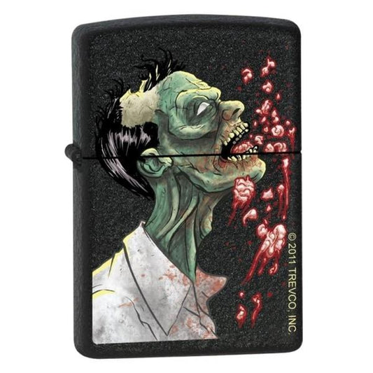 Zippo Lighter - Zombie Brains Black Crackle - Lighter USA