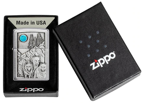 Zippo Lighter - Emblem Wolf Pack Zippo Lighter - Emblem Wolf Pack Zippo - Lighter USA